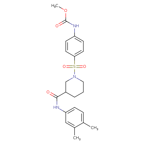 methyl N-[4-({3-[(3,4-dimethylphenyl)carbamoyl]piperidin-1-yl}sulfonyl)phenyl]carbamate