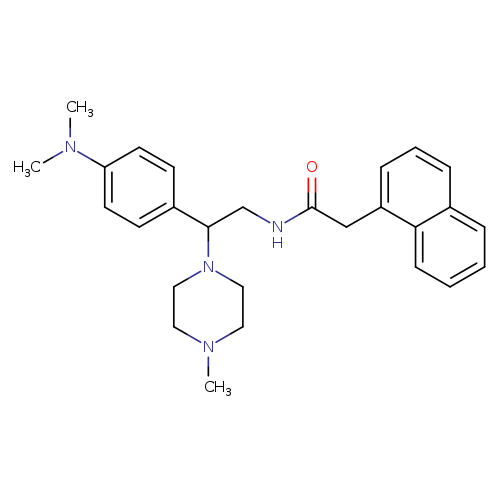 N-{2-[4-(dimethylamino)phenyl]-2-(4-methylpiperazin-1-yl)ethyl}-2-(naphthalen-1-yl)acetamide