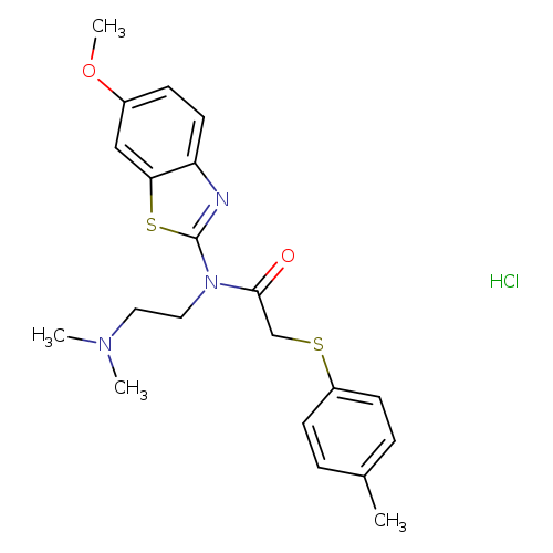 N-[2-(dimethylamino)ethyl]-N-(6-methoxy-1,3-benzothiazol-2-yl)-2-[(4-methylphenyl)sulfanyl]acetamide hydrochloride