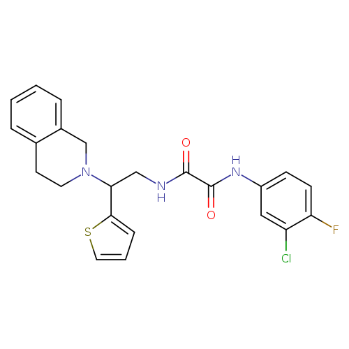 N'-(3-chloro-4-fluorophenyl)-N-[2-(1,2,3,4-tetrahydroisoquinolin-2-yl)-2-(thiophen-2-yl)ethyl]ethanediamide