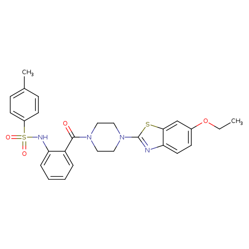 N-{2-[4-(6-ethoxy-1,3-benzothiazol-2-yl)piperazine-1-carbonyl]phenyl}-4-methylbenzene-1-sulfonamide