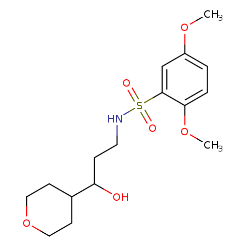 N-[3-hydroxy-3-(oxan-4-yl)propyl]-2,5-dimethoxybenzene-1-sulfonamide