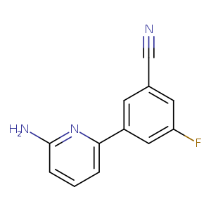 3-(6-aminopyridin-2-yl)-5-fluorobenzonitrile