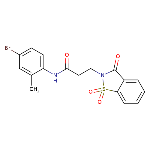 N-(4-bromo-2-methylphenyl)-3-(1,1,3-trioxo-2,3-dihydro-1lambda6,2-benzothiazol-2-yl)propanamide