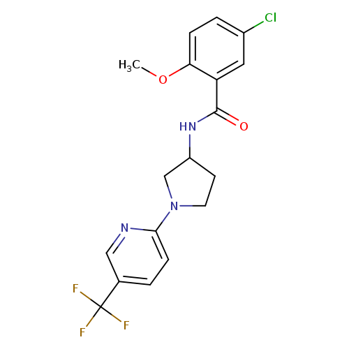 5-chloro-2-methoxy-N-{1-[5-(trifluoromethyl)pyridin-2-yl]pyrrolidin-3-yl}benzamide