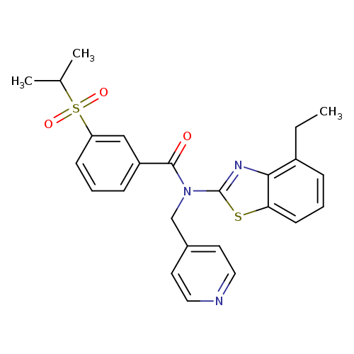 N-(4-ethyl-1,3-benzothiazol-2-yl)-3-(propane-2-sulfonyl)-N-[(pyridin-4-yl)methyl]benzamide