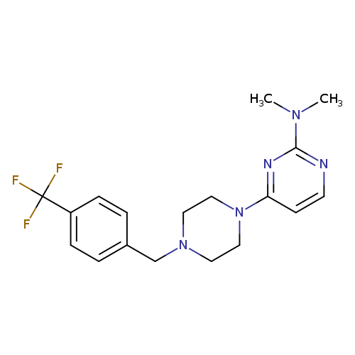 N,N-dimethyl-4-(4-{[4-(trifluoromethyl)phenyl]methyl}piperazin-1-yl)pyrimidin-2-amine