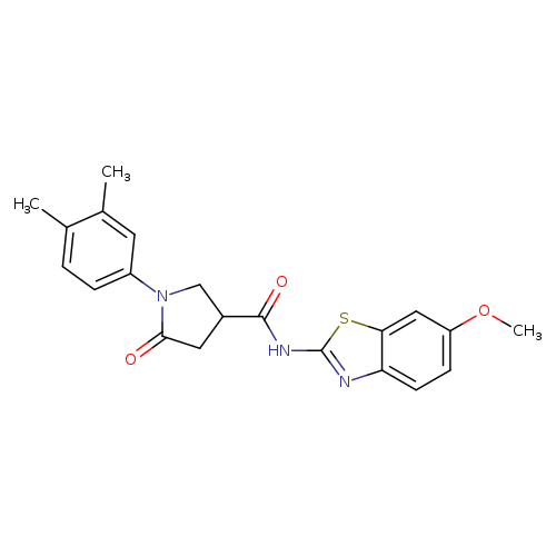 1-(3,4-dimethylphenyl)-N-(6-methoxy-1,3-benzothiazol-2-yl)-5-oxo-3-pyrrolidinecarboxamide
