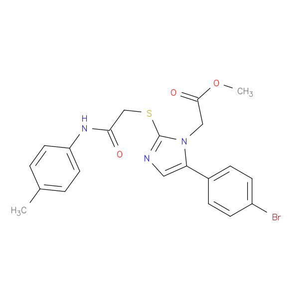 methyl 2-[5-(4-bromophenyl)-2-({[(4-methylphenyl)carbamoyl]methyl}sulfanyl)-1H-imidazol-1-yl]acetate