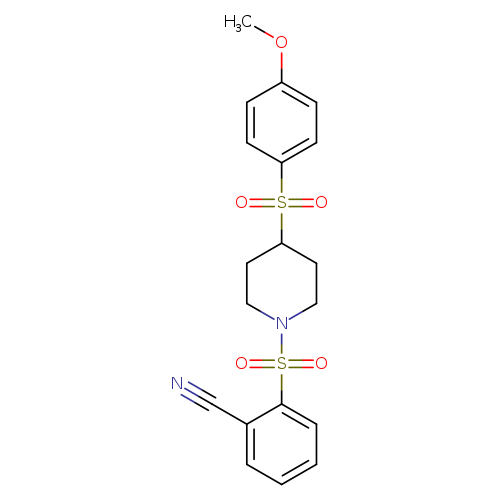 2-{[4-(4-methoxybenzenesulfonyl)piperidin-1-yl]sulfonyl}benzonitrile