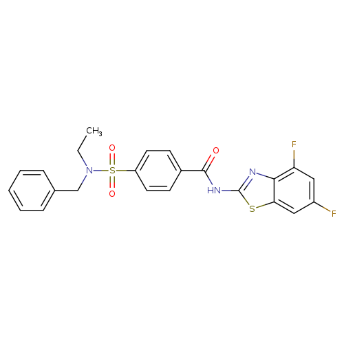 4-[benzyl(ethyl)sulfamoyl]-N-(4,6-difluoro-1,3-benzothiazol-2-yl)benzamide