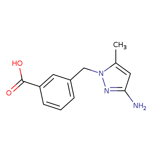 3-[(3-amino-5-methyl-1H-pyrazol-1-yl)methyl]benzoic acid
