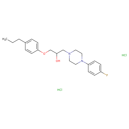 1-[4-(4-fluorophenyl)piperazin-1-yl]-3-(4-propylphenoxy)propan-2-ol dihydrochloride