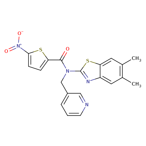N-(5,6-dimethyl-1,3-benzothiazol-2-yl)-5-nitro-N-[(pyridin-3-yl)methyl]thiophene-2-carboxamide