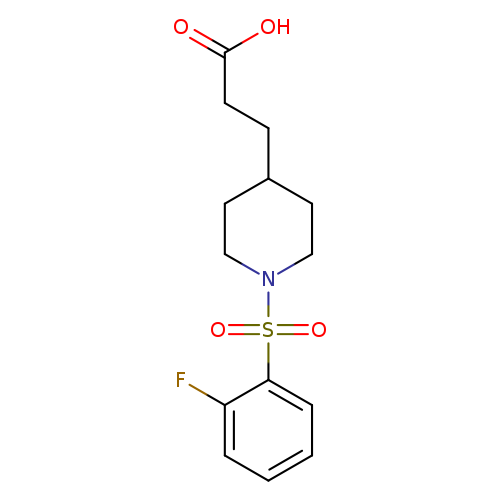 3-{1-[(2-fluorophenyl)sulfonyl]-4-piperidyl}propanoic acid