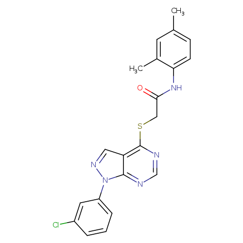 2-{[1-(3-chlorophenyl)-1H-pyrazolo[3,4-d]pyrimidin-4-yl]sulfanyl}-N-(2,4-dimethylphenyl)acetamide
