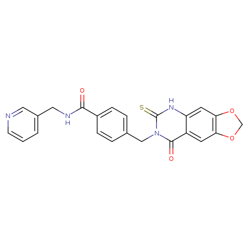 4-({8-oxo-6-sulfanylidene-2H,5H,6H,7H,8H-[1,3]dioxolo[4,5-g]quinazolin-7-yl}methyl)-N-[(pyridin-3-yl)methyl]benzamide