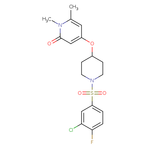 4-{[1-(3-chloro-4-fluorobenzenesulfonyl)piperidin-4-yl]oxy}-1,6-dimethyl-1,2-dihydropyridin-2-one