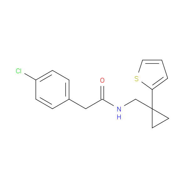2-(4-chlorophenyl)-N-{[1-(thiophen-2-yl)cyclopropyl]methyl}acetamide