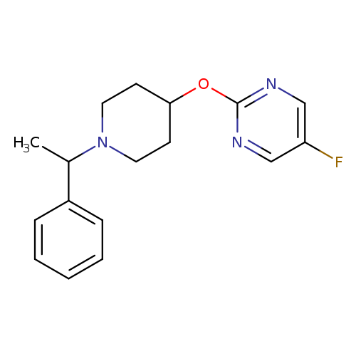 5-fluoro-2-{[1-(1-phenylethyl)piperidin-4-yl]oxy}pyrimidine