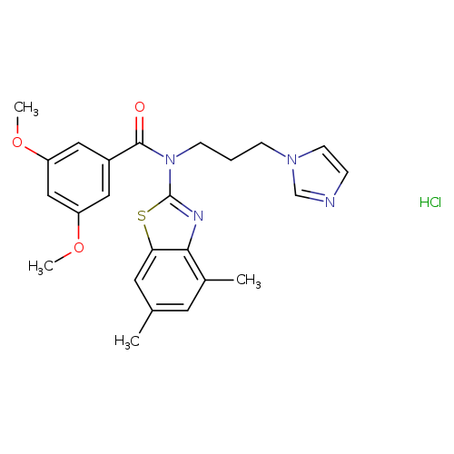 N-(4,6-dimethyl-1,3-benzothiazol-2-yl)-N-[3-(1H-imidazol-1-yl)propyl]-3,5-dimethoxybenzamide hydrochloride