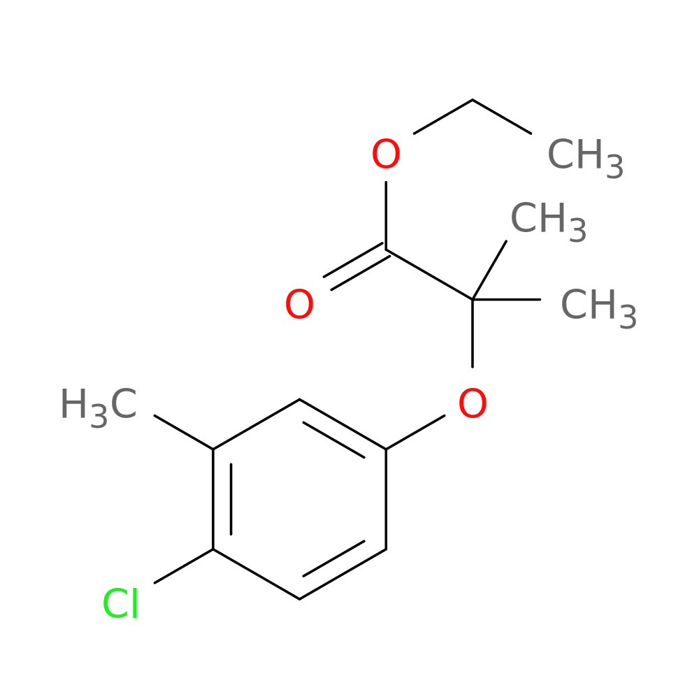 Propanoic acid, 2-(4-chloro-3-methylphenoxy)-2-methyl-, ethyl ester