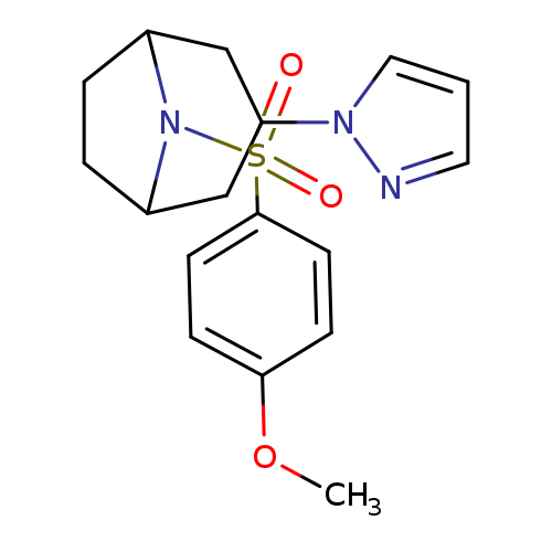 8-(4-methoxybenzenesulfonyl)-3-(1H-pyrazol-1-yl)-8-azabicyclo[3.2.1]octane