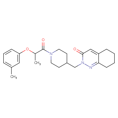 2-({1-[2-(3-methylphenoxy)propanoyl]piperidin-4-yl}methyl)-2,3,5,6,7,8-hexahydrocinnolin-3-one