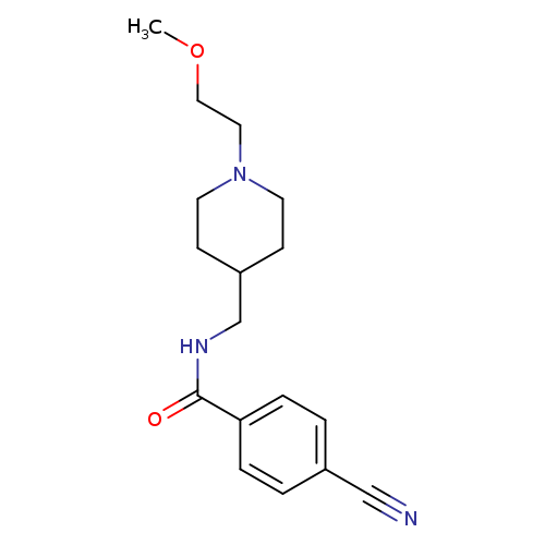 4-cyano-N-{[1-(2-methoxyethyl)piperidin-4-yl]methyl}benzamide
