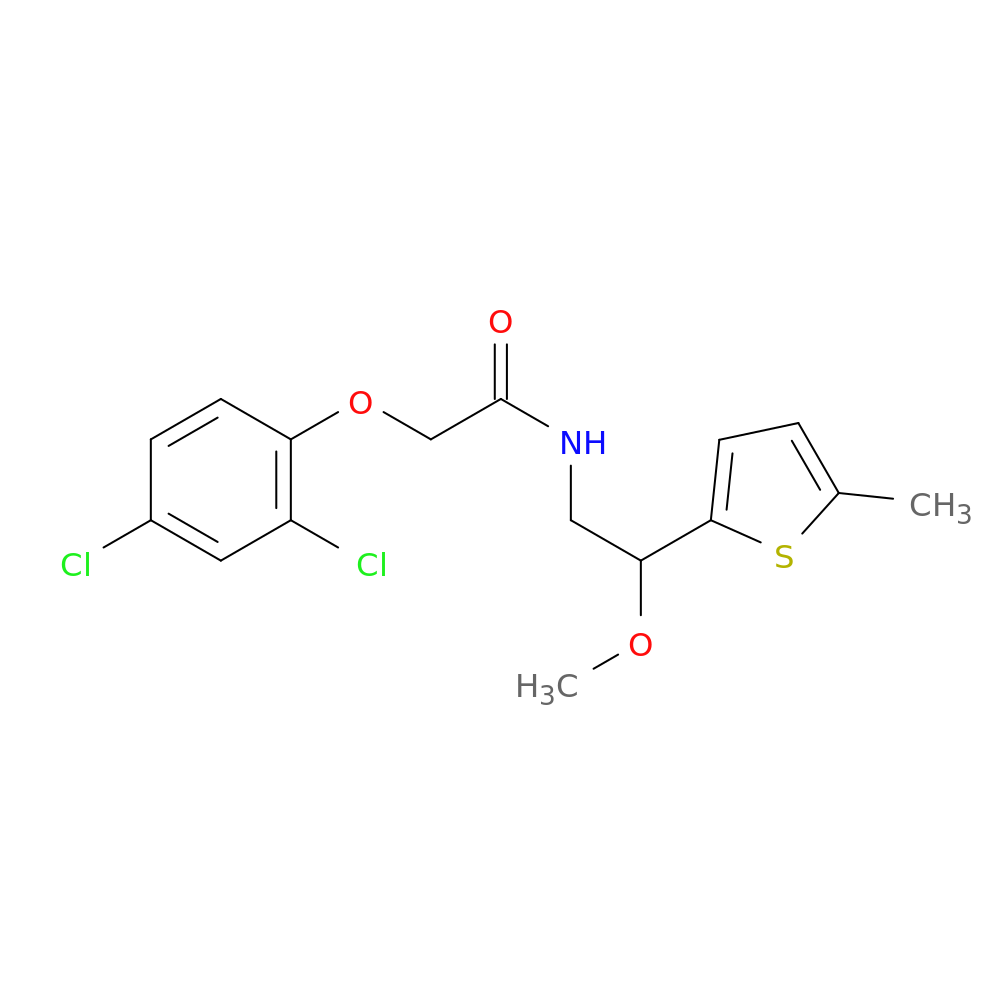 2-(2,4-dichlorophenoxy)-N-[2-methoxy-2-(5-methylthiophen-2-yl)ethyl]acetamide