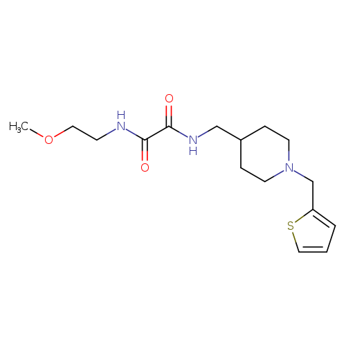 N-(2-methoxyethyl)-N'-({1-[(thiophen-2-yl)methyl]piperidin-4-yl}methyl)ethanediamide