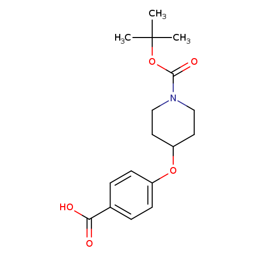 1-Piperidinecarboxylic acid, 4-(4-carboxyphenoxy)-, 1-(1,1-dimethylethyl) ester