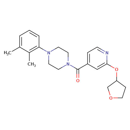 1-(2,3-dimethylphenyl)-4-[2-(oxolan-3-yloxy)pyridine-4-carbonyl]piperazine