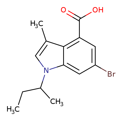 1H-Indole-4-carboxylic acid, 6-bromo-3-methyl-1-(1-methylpropyl)-