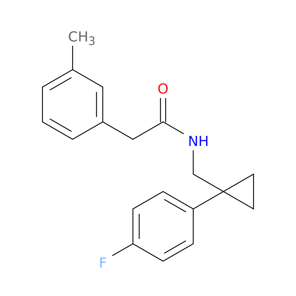 N-{[1-(4-fluorophenyl)cyclopropyl]methyl}-2-(3-methylphenyl)acetamide