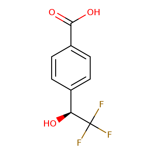 Benzoic acid, 4-(2,2,2-trifluoro-1-hydroxyethyl)-, (S)- (9CI)