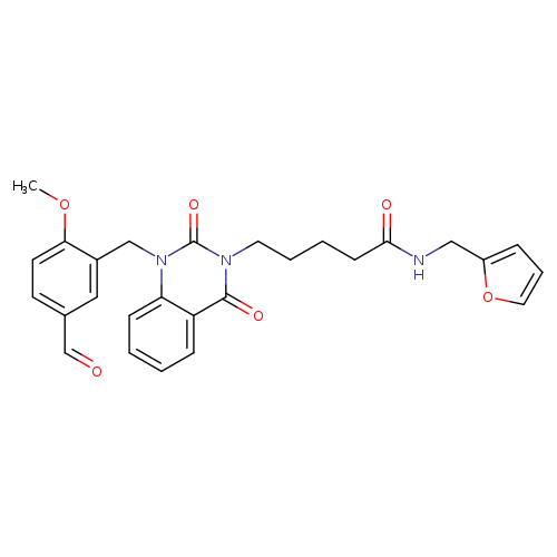 5-{1-[(5-formyl-2-methoxyphenyl)methyl]-2,4-dioxo-1,2,3,4-tetrahydroquinazolin-3-yl}-N-[(furan-2-yl)methyl]pentanamide
