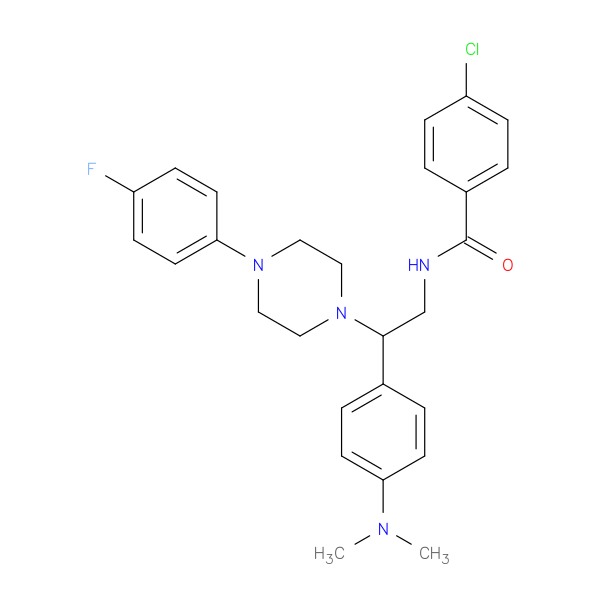 4-chloro-N-{2-[4-(dimethylamino)phenyl]-2-[4-(4-fluorophenyl)piperazin-1-yl]ethyl}benzamide