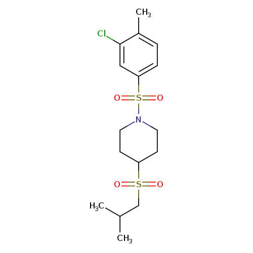 1-(3-chloro-4-methylbenzenesulfonyl)-4-(2-methylpropanesulfonyl)piperidine