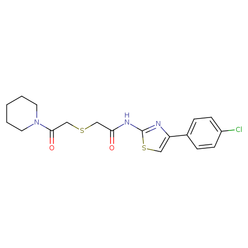 N-[4-(4-chlorophenyl)-1,3-thiazol-2-yl]-2-{[2-oxo-2-(piperidin-1-yl)ethyl]sulfanyl}acetamide