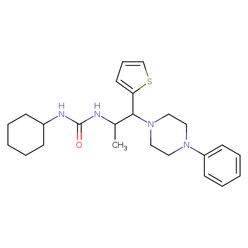 1-cyclohexyl-3-[1-(4-phenylpiperazin-1-yl)-1-(thiophen-2-yl)propan-2-yl]urea