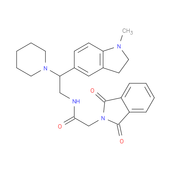 2-(1,3-dioxo-2,3-dihydro-1H-isoindol-2-yl)-N-[2-(1-methyl-2,3-dihydro-1H-indol-5-yl)-2-(piperidin-1-yl)ethyl]acetamide