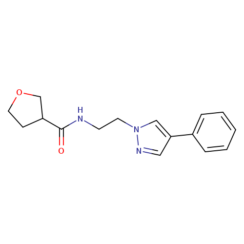 N-[2-(4-phenyl-1H-pyrazol-1-yl)ethyl]oxolane-3-carboxamide