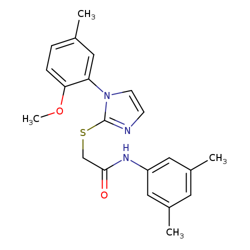 N-(3,5-dimethylphenyl)-2-{[1-(2-methoxy-5-methylphenyl)-1H-imidazol-2-yl]sulfanyl}acetamide