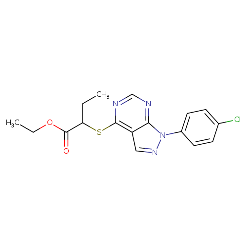 ethyl 2-{[1-(4-chlorophenyl)-1H-pyrazolo[3,4-d]pyrimidin-4-yl]sulfanyl}butanoate