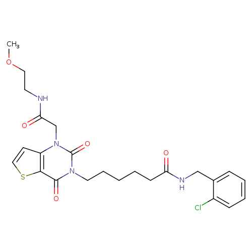 N-[(2-chlorophenyl)methyl]-6-(1-{[(2-methoxyethyl)carbamoyl]methyl}-2,4-dioxo-1H,2H,3H,4H-thieno[3,2-d]pyrimidin-3-yl)hexanamide