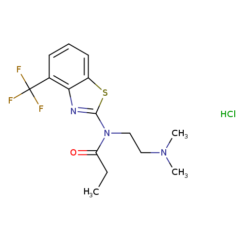 N-[2-(dimethylamino)ethyl]-N-[4-(trifluoromethyl)-1,3-benzothiazol-2-yl]propanamide hydrochloride