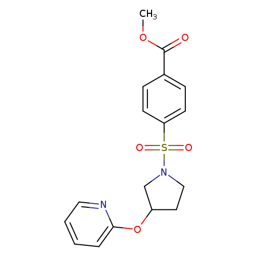 methyl 4-{[3-(pyridin-2-yloxy)pyrrolidin-1-yl]sulfonyl}benzoate