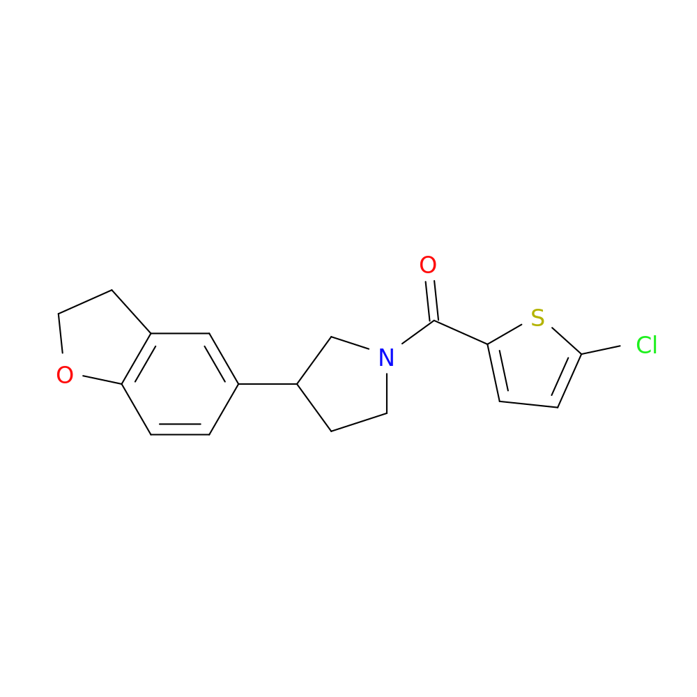 1-(5-chlorothiophene-2-carbonyl)-3-(2,3-dihydro-1-benzofuran-5-yl)pyrrolidine