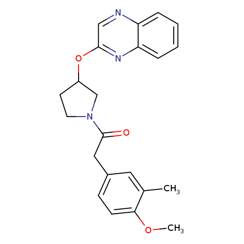 2-(4-methoxy-3-methylphenyl)-1-[3-(quinoxalin-2-yloxy)pyrrolidin-1-yl]ethan-1-one